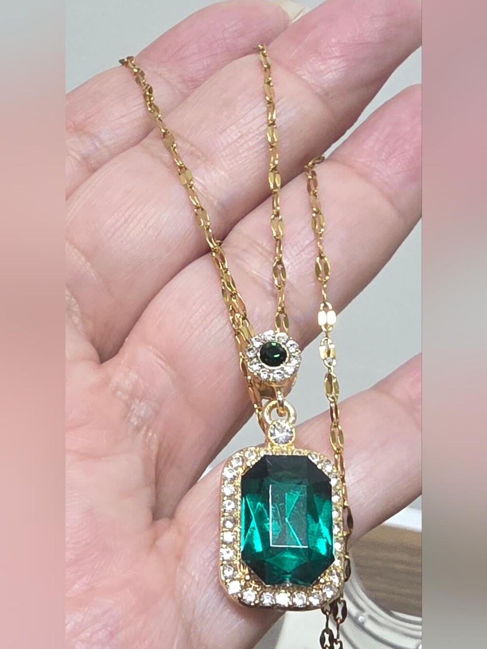 Solarié "The Emerald Grace Necklace" NWT
